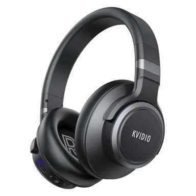 KVIDIO Active Noise Cancelling Headphones, 70 Hours Playtime Bluetooth Headphones Wireless with Microphone, Transparency Mode, Deep Bass and Hi-Fi Stereo Sound Over Ear for Travel Office - Image 1