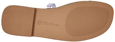 The Drop Women's Paris Square Toe Two Strap Flat Sandal, Lavender Patent, 7 - Image 4