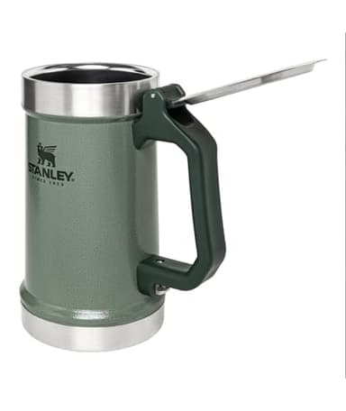 Stanley Classic Bottle Opener Beer Stein 24 oz | Flip Up Lid and Heavy Duty Handle with Built In Bottle Opener | Insulated Stainless Steel Beer Mug | BPA-Free | Hammertone Green - Image 4