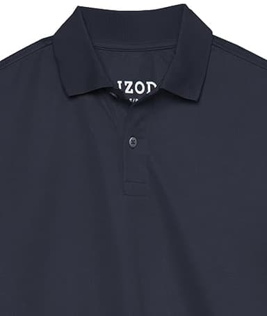 IZOD Big Boys School Uniform Performance Short Sleeve Solid Polo, Navy, 14-16 - Image 3