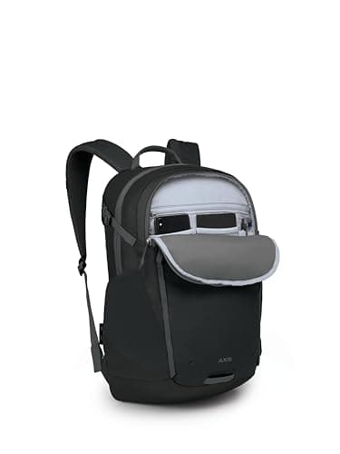 Osprey Axis Laptop Backpack - Sleek, Urban-Ready Everyday Pack with Laptop Sleeve, Dual Water Bottle Pockets, and Compression Straps - Ideal for College, Commutes, and Casual Travel, Black/Coal Grey - Image 6