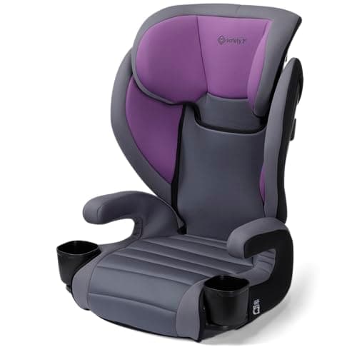 Safety 1st Grow and Go 2-in-1 Booster Car Seat with ComfortWings, Converts High-Back to Backless, 19" Wide, Fits 3 Across, Lightweight, Foldable, Easy-Clean, Cup Holders, 40-100 lbs, Crushed Grape - Image 1