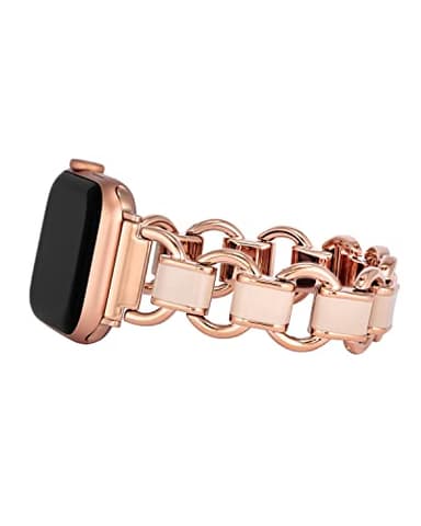 WITHit Anne Klein Fashion Chain Bracelet for Apple Watch, Secure, Adjustable, Apple Watch Replacement Band, Fits Most Wrists (38/40/41mm, Blush and Rose Gold) - Image 2