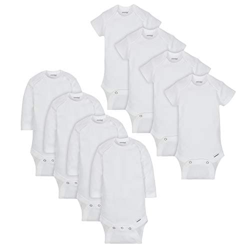 Onesies Brand Unisex Baby 8-Pack Mix & Match Bodysuits, White Short & Long Sleeve, 0-3 Months - Image 1
