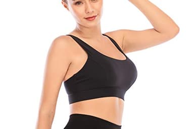 RUNNING GIRL Sports Bras for Women Backless Padded Sports Bra Tank Top Long Line Gym High Impact Sports Bra Push up(WX2569Black,L) - Image 2