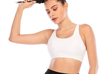 RUNNING GIRL Sports Bras for Women Backless Padded Sports Bra Tank Top Long Line Gym High Impact Sports Bra Push up(WX2569White,M) - Image 2