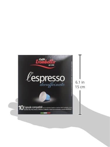 Trombetta l'espresso Decaffeinato,13.0 Pound(Pack of 8), blend of decaffeinated coffee, Rich aroma and full of flavor but without caffeine - Image 6