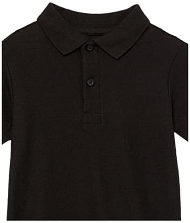 Nautica Boys' School Uniform Short Sleeve Pique Polo, Black, Large (14/16) Husky - Image 3