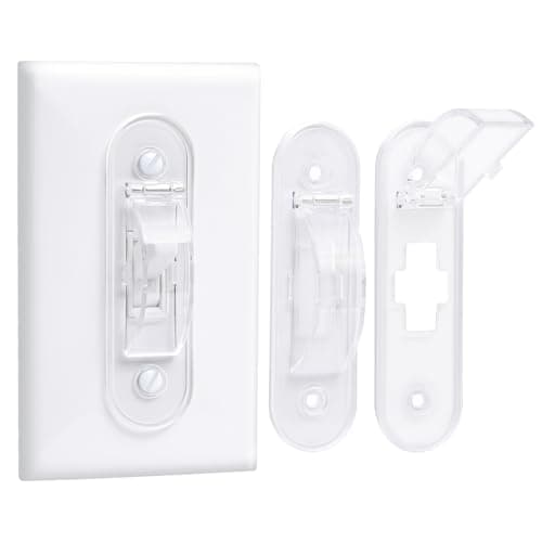 Wall Switch Guard, Childproof Light Switch Cover Guard | Toggle Style | Light Switch Protection | Lock Toggle Switch in On or Off Position | 2 Pack, Clear - Image 1