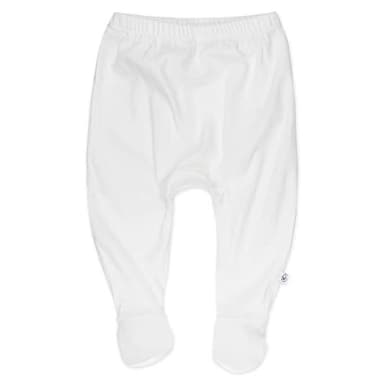 HonestBaby unisex baby 3-pack Organic Cotton Footed Harem Pants, Bright White, 0-3 Months US - Image 2