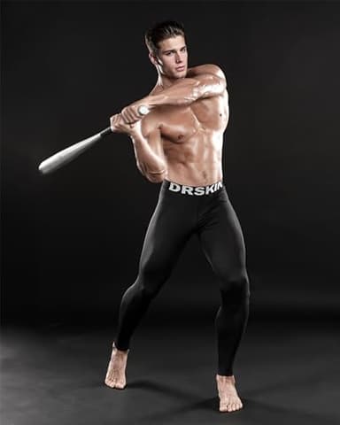 DRSKIN 3 Pack Men’s Compression Pants Tights Leggings Sports Baselayer Running Athletic Workout Active Performance (Classic B01 3P, L) - Image 7