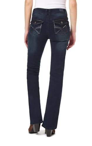 WallFlower Women's InstaStretch Luscious Curvy Bootcut Jeans, BlackBerry, 7 Long - Image 2
