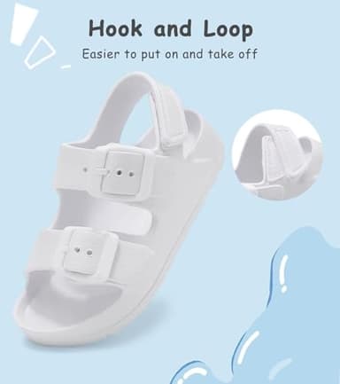 Pisumg Toddler Boy Girl Sandals Buckle Adjustable Back Strap Water Sandals - Image 4