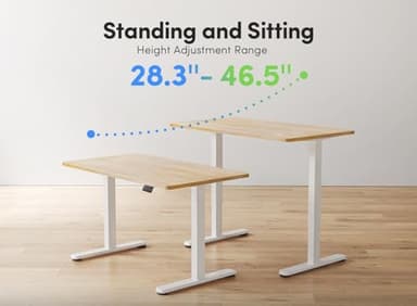 FEZIBO Electric Standing Desk, 55" x 24" Adjustable Height Sit and Stand Desk for Home Office, Ergonomic Workstation Computer Desk,Oak - Image 6