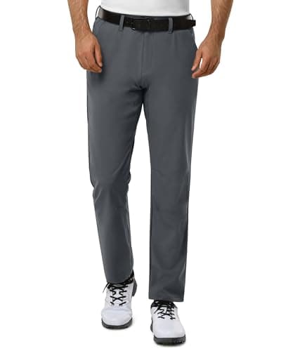 33,000ft Men's Golf Pants Slim Fit with 5 Pockets Stretch Quick Dry Lightweight UPF 50+ Work Dress Pants Grey - Image 1