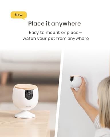 Furbo Mini Pet Camera: Security Cam w/Barking/Meowing Alerts, Cat or Dog Tracking w/Phone App, Smart Home Indoor Monitoring, 2-Way Speaker. No Subscription Needed. Standard See, Talk & Toss Features - Image 8