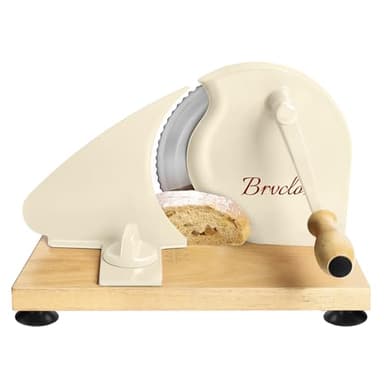 Manual Bread Slicer for Homemade Sourdough Bread, Adjustable Thickness&Evenly Slicing, Hand Crank Bread Slicer with Scale Line and Suction Cup, Serrated Blade Design, Patent:USD105861 - Image 1