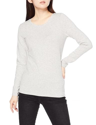 Amazon Essentials Women's Regular-Fit Long-Sleeve Crewneck T-Shirt (Available in Plus Size), Light Grey Heather, XX-Large - Image 1