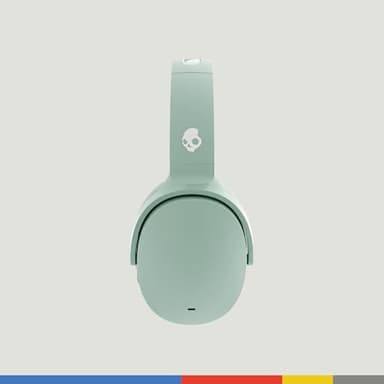 Skullcandy Hesh ANC Wireless Over-Ear Bluetooth Headphones with Charging Cable, Active Noise Cancelling, Up to 22 Hrs Battery, Foldable Lightweight Design, Microphone for iPhone Android - Preppy Sage - Image 2