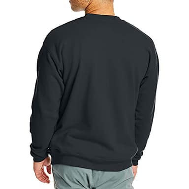 Hanes Men's EcoSmart Sweatshirt, Black, 2XL - Image 2