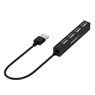 SABRENT 4 Port Portable USB 2.0 Hub (9.5" Cable) for Ultra Book, MacBook Air, Windows 8 Tablet PC (HB-MCRM) - Image 1