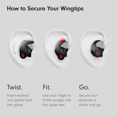 Beats Fit Pro - True Wireless Noise Cancelling Earbuds - Apple H1 Headphone Chip, Compatible with Apple & Android, Class 1 Bluetooth, Built-in Microphone, 6 Hours of Listening Time - Beats White - Image 3