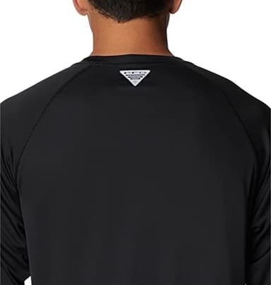 Columbia Men's PFG Terminal Tackle Long Sleeve Fishing Shirt, Black/Cool Grey Logo, Small - Image 8
