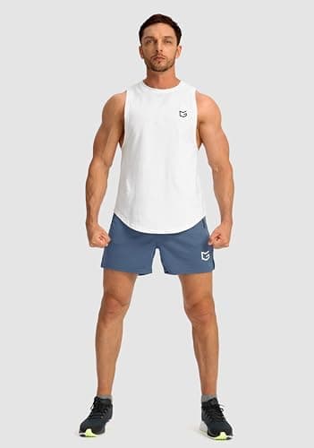 G Gradual Men's Running Shorts with Zipper Pockets Quick Dry Gym Athletic Workout 5" Shorts for Men (Dusty Blue, Small) - Image 6