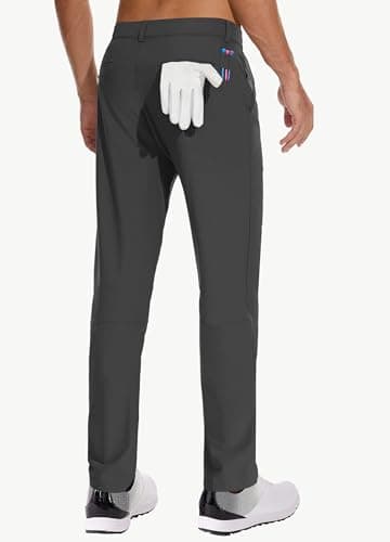 JWM Men's Golf Dress Pant Stretch - 30" Work Business Casual Comfy Trousers Slacks Quick Dry Lightweight with 5 Pockets - Image 2