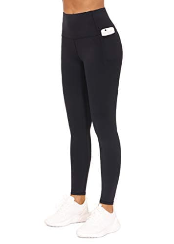 THE GYM PEOPLE Tummy Control Workout Leggings with Pockets High Waist Athletic Yoga Pants for Women Running, Fitness (Black-1, X-Large) - Image 2