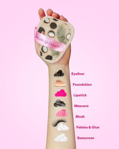 Makeup Eraser The Original, 7-Day Set, Erase All Makeup with Just Water, Including Waterproof Mascara, Eyeliner, Foundation, Lipstick, Sunscreen, and More! Coconuts, 7ct. - Image 3