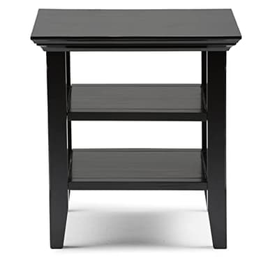 SIMPLIHOME Acadian SOLID WOOD 19 inch Wide Square Transitional End Table in Black for the Living Room and Bedroom - Image 6