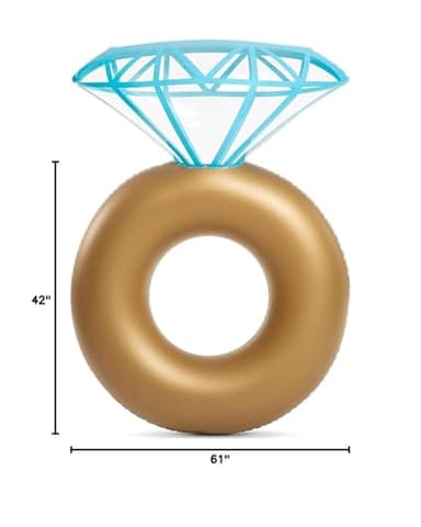 Jasonwell Inflatable Diamond Ring Pool Float - Engagement Ring Bachelorette Party Float Stagette Decorations Swimming Tube Floaty Outdoor Water Lounge Floats for Adults - Image 8