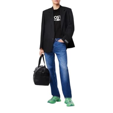 Lacoste Men's Printed Cotton T-Shirt, Black, Medium - Image 4