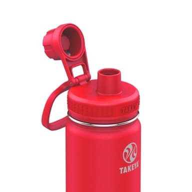 Takeya Actives Water Bottle with Spout Lid - Bottle with Double Stainless Steel Insulation - Dishwasher Safe & BPA-Free - Bottle with Spout Lid & Removable Bumper - 24 oz, Watermelon - Image 3