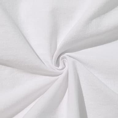 JEKAOYI Mens Casual Long Sleeve Cotton Linen Shirts Buttons Down Solid Plain Roll-Up Sleeve Summer Beach Shirts White - Image 6