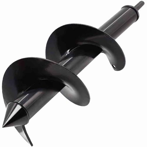 TCBWFY 4"x12"Auger Drill Bit for Planting Digging Holes,Garden Plant Flower Bulb Auger Spiral Hole Drill Rapid Bulb Planter Earth Auger Bit,Compatible to Hex Adjustable Chuck - Image 1