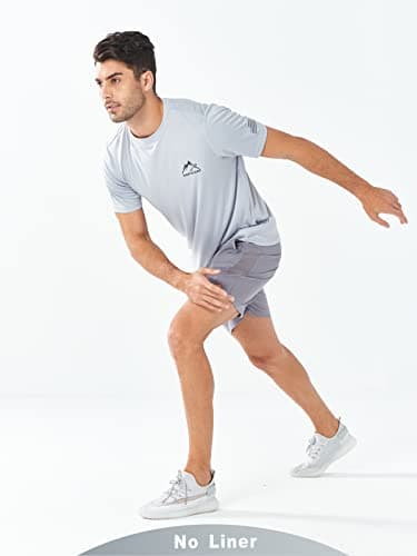 NORTHYARD Men's Running Athletic Shorts 5"/ 7"/ 9" Workout Gym Short Tennis Quick Dry Active Sport Hiking Basketball-5'' Stone-M - Image 7