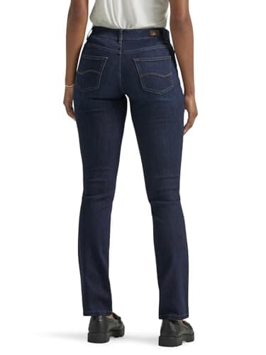 Lee Women's Ultra Lux Comfort with Flex Motion Straight Leg Jean Niagara 6 Medium - Image 3