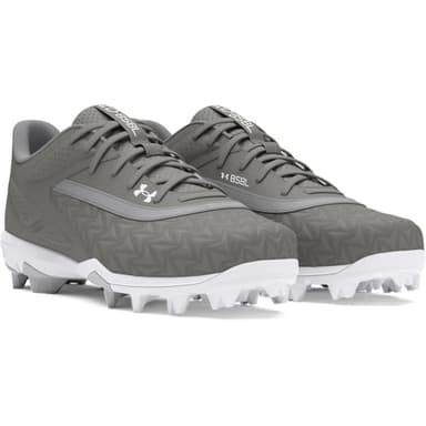 Under Armour Men's Leadoff Low RM 3.0 Baseball Cleat, (101) Baseball Gray/Baseball Gray/White, 7, US - Image 2