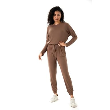 R TINRNJ Women's 2 Piece Outfits Sweatsuit Fall Crewneck Sweatshirts Wide Leg Pants Lounge Matching Sweat Sets Tracksuit - Image 5