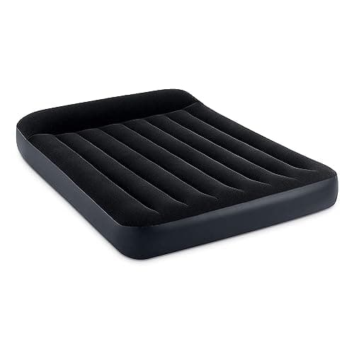 INTEX 64147ED Dura-Beam Standard Pillow Rest Air Mattress: Fiber-Tech – Full Size – Built-in Electric Pump – 10in Bed Height – 600lb Weight Capacity - Image 1