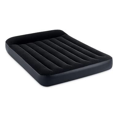INTEX 64147ED Dura-Beam Standard Pillow Rest Air Mattress: Fiber-Tech – Full Size – Built-in Electric Pump – 10in Bed Height – 600lb Weight Capacity - Image 1