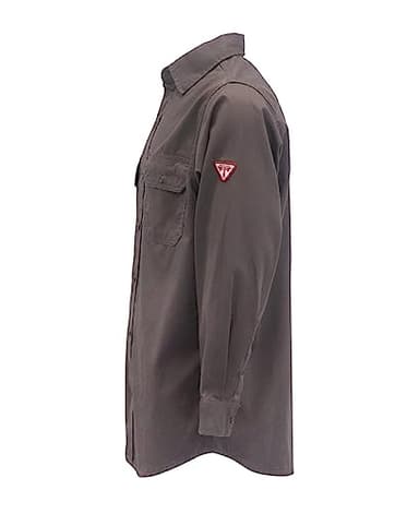 TICOMELA FR Shirts for Men Flame Resistant/Fire Retardant Shirt NFPA2112 7.5oz Gray Men's Welding Shirt - Image 2