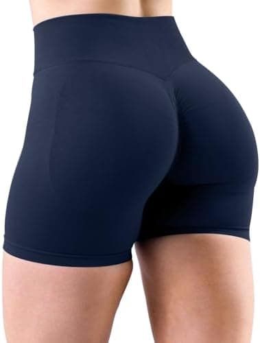 Unthewe Womens Workout Seamless Scrunch Butt Lifting Shorts High Waisted Tummy Control Gym Yoga Shorts - Image 5