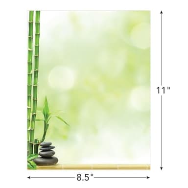 Great Papers! Serenity and Bamboo Letterhead for Invitations, Announcements and Personal Messages, Printer Friendly 8.5" x 11", 50 Pack (2023063) - Image 7