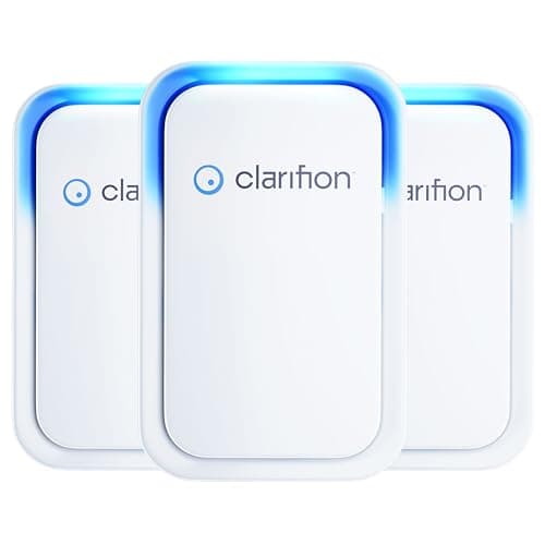 Clarifion - Air Ionizers for Home (3 Pack), Negative Ion Filtration System, Quiet Air Freshener for Bedroom, Office, Kitchen, Portable Air Filter Odor, Smoke Dust, Pets, Eliminator, Mini Air Cleaner - Image 1