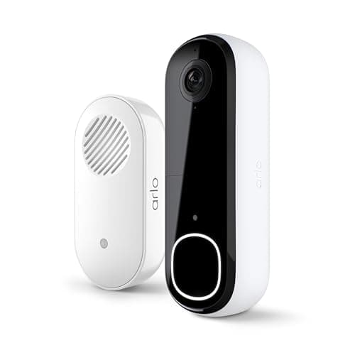 Arlo Video Doorbell 2K 2nd Generation & Chime 2 Bundle, 2K Doorbell Camera, 2-Way Audio, Package Detection, Motion Detection and Alerts, Built-in Siren, Night Vision, AVDK4001-100CNS, White - Image 1
