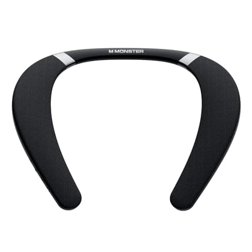 Monster Boomerang Neckband Bluetooth Speaker - Wireless Wearable Speaker with 12H Playtime, IPX7 Waterproof, True 3D Stereo Sound for Home, Sport, Outdoor - Black - Image 1