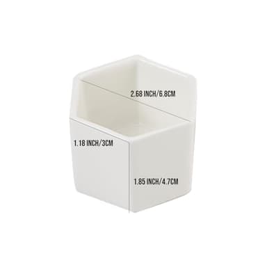 FLOWERPLUS Planter Pots Indoor, 7 Pack 2.75 Inch Modern White Ceramic Small Hex Succulent Cactus Flower Plant Pot with Bamboo Tray for Indoors Outdoor Office Home Garden Kitchen Decor (Hexagon) - Image 3